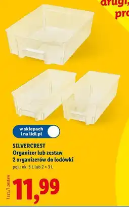 Lidl SILVERCREST Organizer lub zestaw 2 organizerów do lodówki oferta