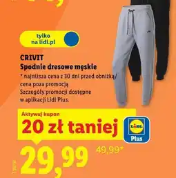 Lidl CRIVIT Spodnie dresowe męskie oferta