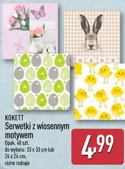 ALDI KOKETT Serwetki z wiosennym motywem oferta