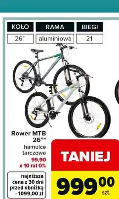 Carrefour Rower 26 Mtb oferta