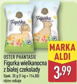 ALDI OSTER PHANTASIE Figurka wielkanocna z białej czekolady oferta