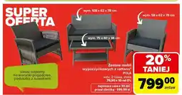 Carrefour Zestaw mebli ogrodowych pola oferta