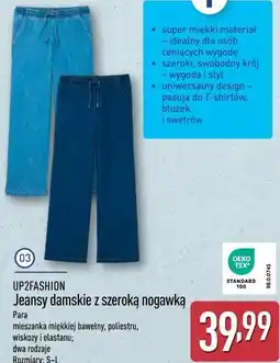 ALDI UP2FASHION Jeansy damskie z szeroką nogawką oferta