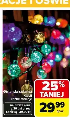 Carrefour Girlanda solarna kule bąbelkowe oferta