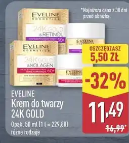 ALDI Eveline Krem do twarzy 24K Gold (różne rodzaje) oferta