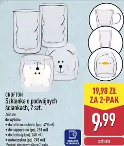 ALDI CROFTON Szklanka o podwójnych ściankach, 2 szt oferta