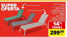 Carrefour Leżak ogrodowy z kółkami sydney oferta
