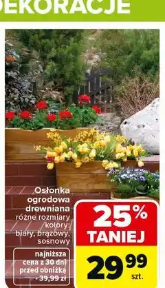 Carrefour Osłonka ogrodowa drewniana sosnowa oferta