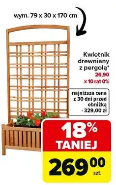 Carrefour Kwietnik drewniany składany oferta