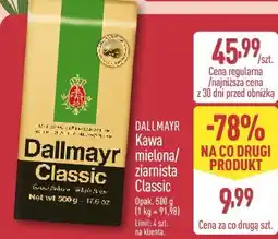ALDI Dallmayr Kawa mielona/ziarnista Classic oferta