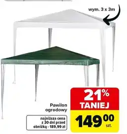 Carrefour Pawilon ogrodowy 3 x m oferta