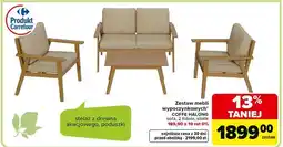 Carrefour Zestaw stolik + 2 fotele akacja Carrefour Home oferta
