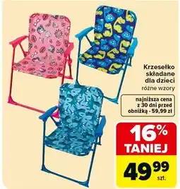 Carrefour Krzesełka składane dla dzieci oferta