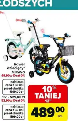 Carrefour Rower dziecięcy miravo 12 oferta