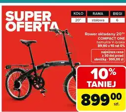 Carrefour Rower składany 20 compact one oferta