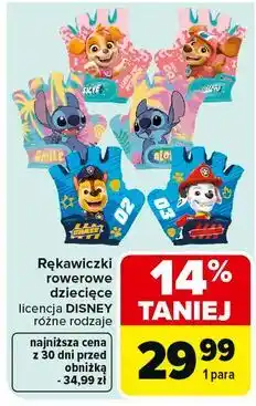 Carrefour Rękawiczki rowerowe disney oferta