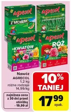 Carrefour Nawóz do kwiatów ogrodowych Agrecol oferta