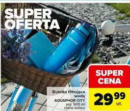 Carrefour Butelka filtrująca city 500 ml niebieska Aquaphor oferta