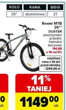 Carrefour Rower mtb 26 duster oferta