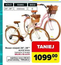 Carrefour Rower 28 6b alice soul Green Bike oferta