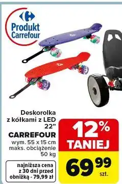 Carrefour Deskorolka z kółkami led 22'' Carrefour oferta