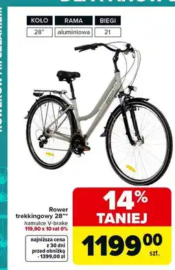 Carrefour Rower trekkingowy 28 oferta