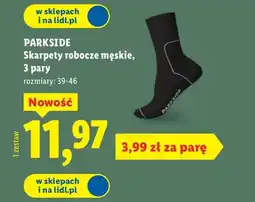 Lidl Skarpety robocze męskie, 3 pary oferta