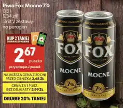 Delikatesy Centrum Piwo Mocne 7% 0,5l limit 2 zestawy na paragonie oferta