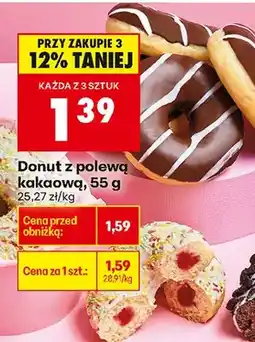 Biedronka Donut z polewą kakaową oferta