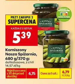Biedronka Korniszony delikatesowe z chili oferta