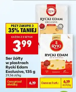 Biedronka Ser żółty w plastrach Edam Exclusive oferta