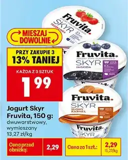 Biedronka Jogurt Skyr dwuwarstwowy oferta