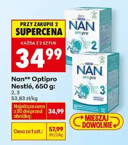 Biedronka Mleko modyfikowane Optipro 2, 3 oferta