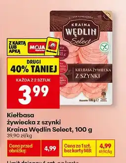 Biedronka Kiełbasa żywiecka z szynki oferta