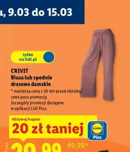 Lidl Bluza dresowa damska oferta