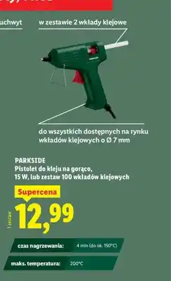 Lidl Pistolet do kleju na gorąco, 15 W, lub zestaw 100 wkładów klejowych oferta