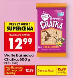 Biedronka Wafle baśniowa chałka kakao-wanilia oferta