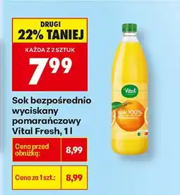 Biedronka Sok bezpośrednio wyciskany pomarańczowy oferta
