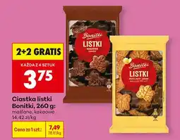 Biedronka Ciastka listki maślane 2+2 GRATIS oferta
