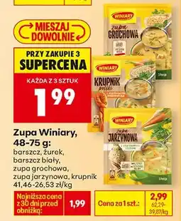 Biedronka Zupa błyskawiczna, różne rodzaje oferta