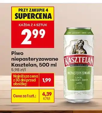 Biedronka Piwo Kasztelan Niepasteryzowane oferta