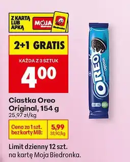 Biedronka Ciastka Oreo Original 2+1 GRATIS oferta