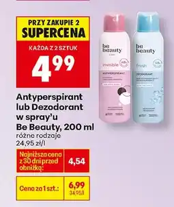 Biedronka Antyperspirant w sprayu, różne rodzaje oferta