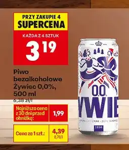 Biedronka Piwo bezalkoholowe Żywiec 0.0% oferta