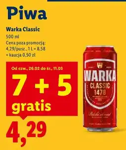 Lidl Piwo Classic oferta