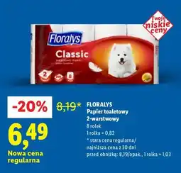 Lidl Papier toaletowy 2-warstwowy Classic 8 rolek oferta