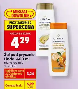 Biedronka Żel pod prysznic, różne rodzaje oferta