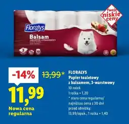 Lidl Papier toaletowy z balsamem, 3-warstwowy 10 rolek oferta