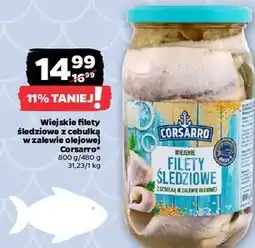 Netto Filety śledziowe wiejskie z cebulką w zalewie olejowej Corsarro oferta
