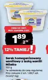 Netto Serek homogenizowany z laską wanilii Miletto oferta